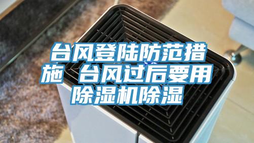 臺風(fēng)登陸防范措施 臺風(fēng)過后要用除濕機除濕