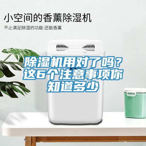 除濕機用對了嗎？這6個注意事項你知道多少